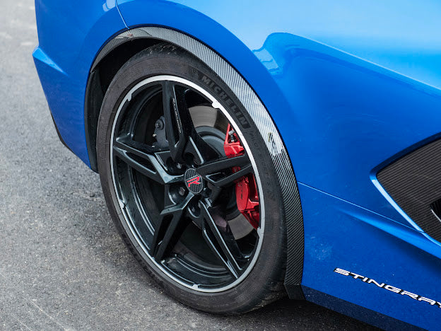 2020+ CHEVROLET CORVETTE C8 | SDP PERFORMANCE PACKAGE HYDRO DIPPED CARBON FIBER SIDE WHEEL FENDER PAIR