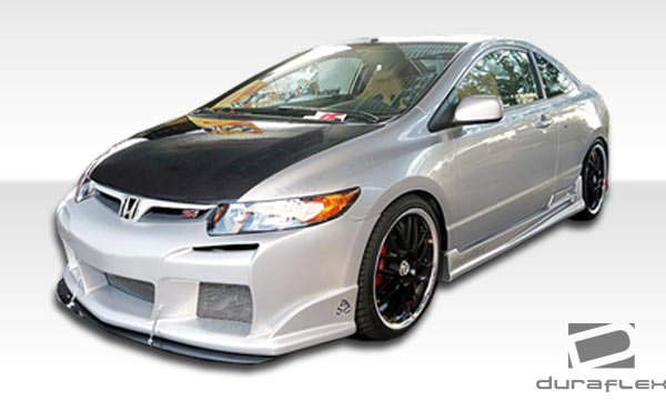2006-2011 Honda Civic 2DR Duraflex Raven Front Bumper Cover - 1 Piece