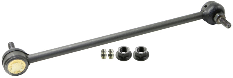 Moog front sway bar endlink for Land Rover Range Rover Evoque 2012-2019, showing the metal component with mounting points.