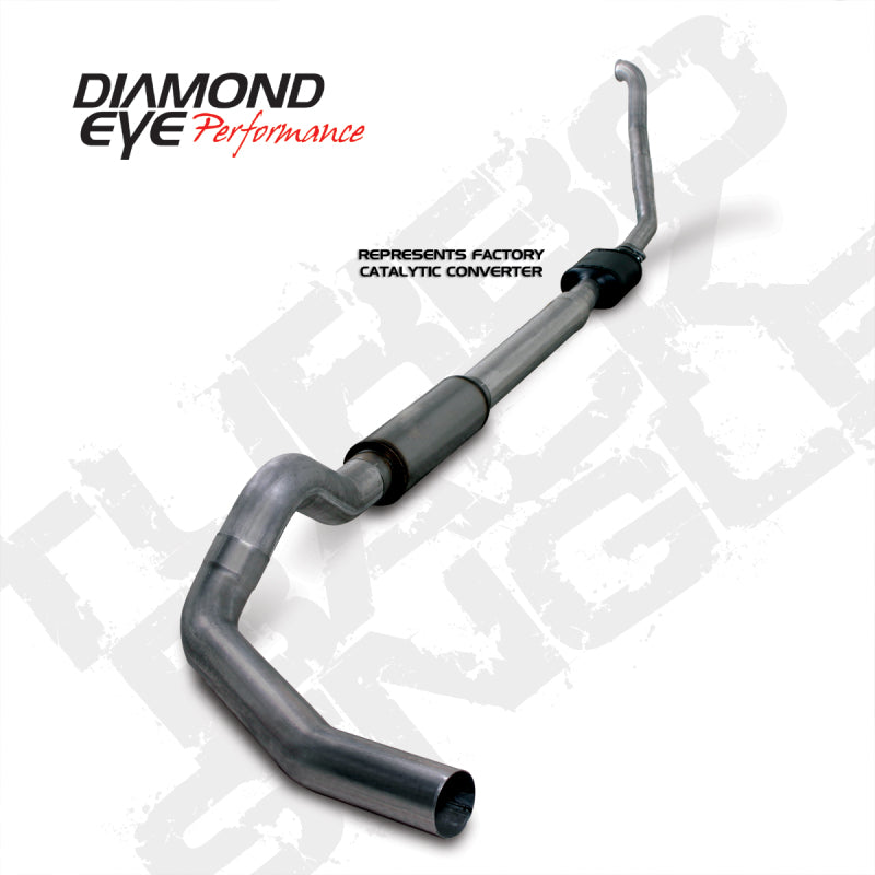 Diamond Eye Performance Turbo Back exhaust system for 94-97 Ford 7.3L PowerStroke F250/F350, stainless steel with dual exit tips.