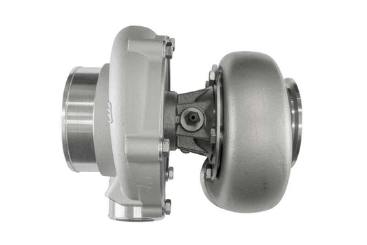 Turbosmart 7170 V-Band 1.07AR externally wastegated reverse rotation turbocharger with V-band connection and turbine housing.