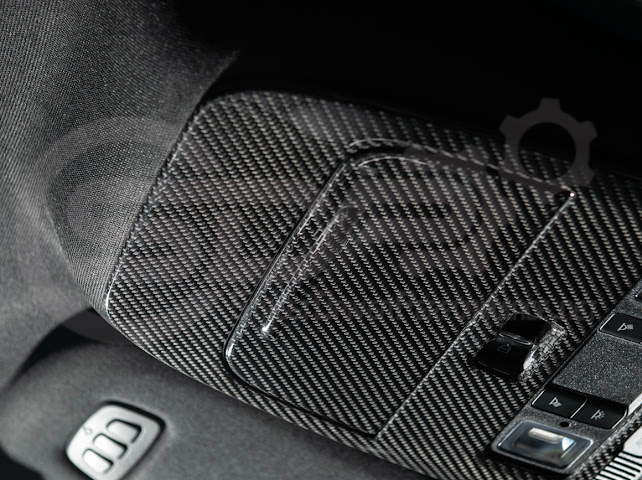 2021-Up Ford F-150 | Dry Carbon Fiber Overhead Console Front Map Lamp Frame Panel