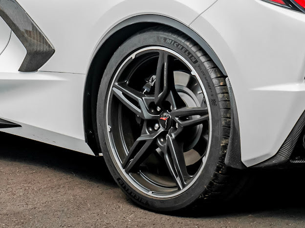 2020+ CHEVROLET CORVETTE C8 | SDP PERFORMANCE PACKAGE MATTE BLACK SIDE WHEEL FENDER FLARE EXTENSIONS PAIR