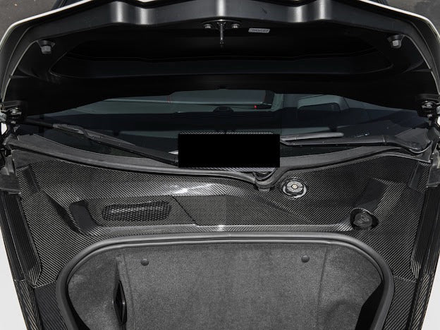 2020+ CHEVROLET CORVETTE C8 | FACTORY STYLE CARBON FIBER FRONT TRUNK TRIM KIT REPLACEMENT