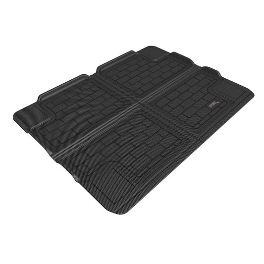Black rubber cargo liner from 3D MAXpider for 2021-2022 Ford Bronco, designed to protect the vehicle's cargo area.