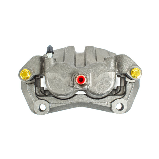 PowerStop OE front right brake caliper with bracket for Nissan Frontier 2005-2018, designed for reliable stopping power.