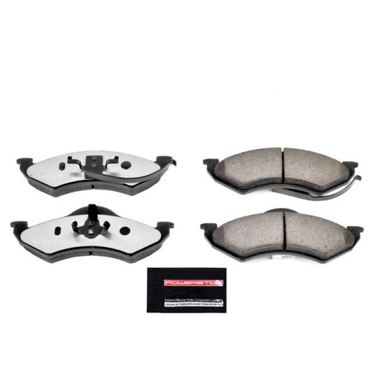 PowerStop Z36 front brake pads for 1999 Dodge Dakota with hardware, designed for truck and towing performance.