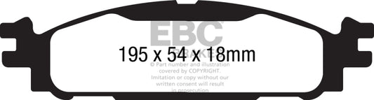 EBC Ultimax2 front brake pads for Ford Explorer 2.0 Turbo 2WD, OE style, high-performance brake pad set.