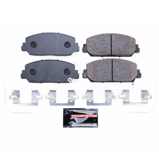 PowerStop racing front brake pads for 2016-2019 Acura ILX, designed for high-performance track day braking.