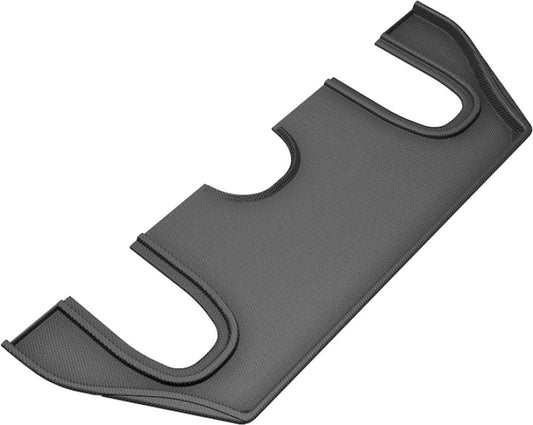 Black 3D MAXpider 3rd row rubber floor mats for 2016-2018 Tesla Model X 6-seats with console, durable car interior protection.
