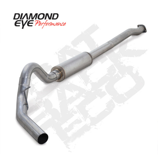 Diamond Eye Performance 4-inch catback exhaust system for Ford F-150 3.5L EcoBoost, featuring stainless steel construction and sleek design.