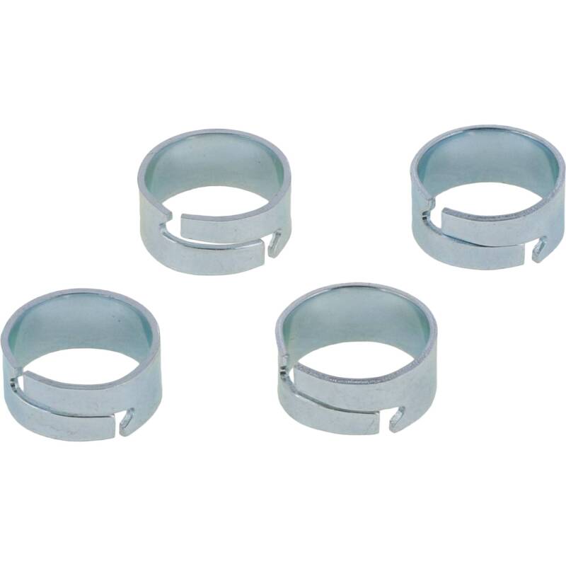 All Balls Racing hose clamps, 4-pack, 10mm diameter, secure hoses with durable metal construction, ideal for automotive and motorcycle use.