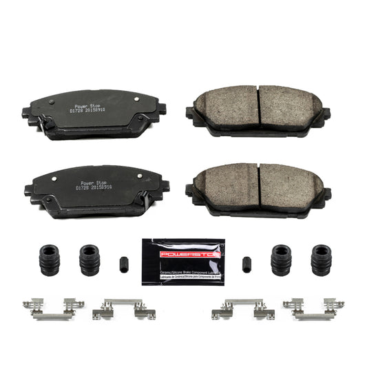 PowerStop Mazda 3 front Z23 Evolution Sport brake pads with hardware, designed for high-performance stopping power.