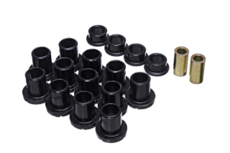 Energy Suspension Polaris RZR XP 1000 front A-arm bushing kit in black, designed for durable suspension performance.