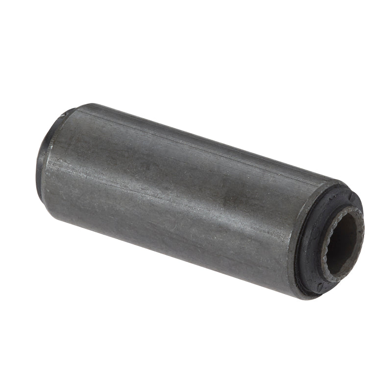 Moog 1970 Fargo A108 van front leaf spring bushing installed on leaf spring assembly, part of automotive suspension components.