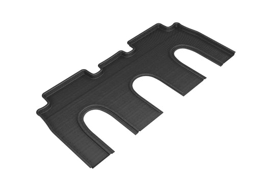 Black 3D MAXpider rubber floor mats for 2016-2017 Tesla Model X 7-seat second row, designed for durable protection.
