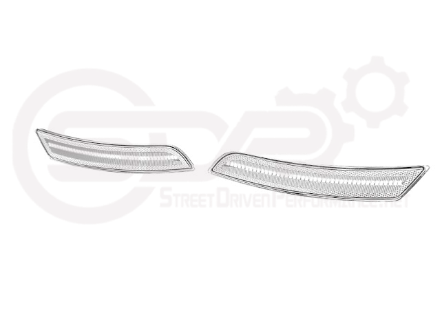 2016-2024 Chevrolet Camaro | Rear Bumper Side Marker Lens w/ Red LED Reflector Light Pair (Clear / Red / Smoke)