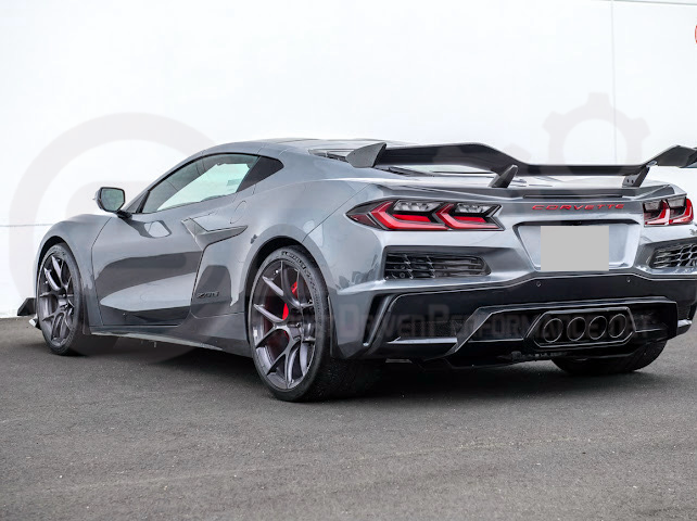 2023-Present Chevrolet Corvette C8 Z06 & E-Ray | Z06 GM Factory Style CARBON FIBER Rear High Wing Spoiler W/ Z07 Performance Package