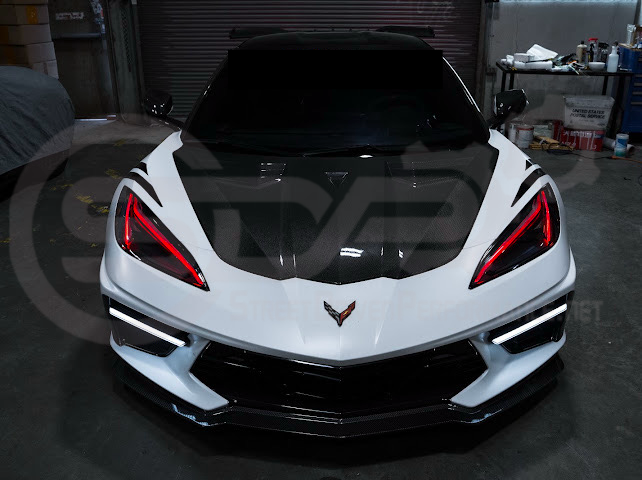 2020-Up Chevrolet Corvette C8 | Custom DRL Conversion Front Headlight Module Set Pair (Amber, Blue, Green, or Red)