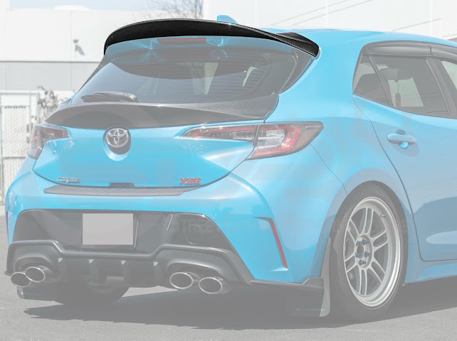 2019-UP TOYOTA GR COROLLA | JDM SDP PERFORMANCE STYLE CARBON FIBER REAR ROOF WING DUCKBILL SPOILER