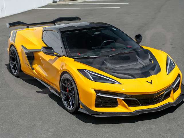 2023+ CHEVROLET CORVETTE C8 Z06 & E-RAY | Z07 PERFORMANCE PACKAGE CARBON FIBER LIP SPLITTER GROUND EFFECTS WITH NO DRILL CANARDS
