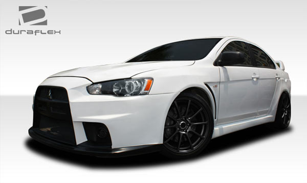 2008-2017 Mitsubishi Lancer Duraflex Evo X Look Rear Fender Flares - 4 Piece