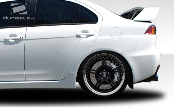 2008-2017 Mitsubishi Lancer Duraflex Evo X Look Side Skirts Rocker Panels - 2 Piece