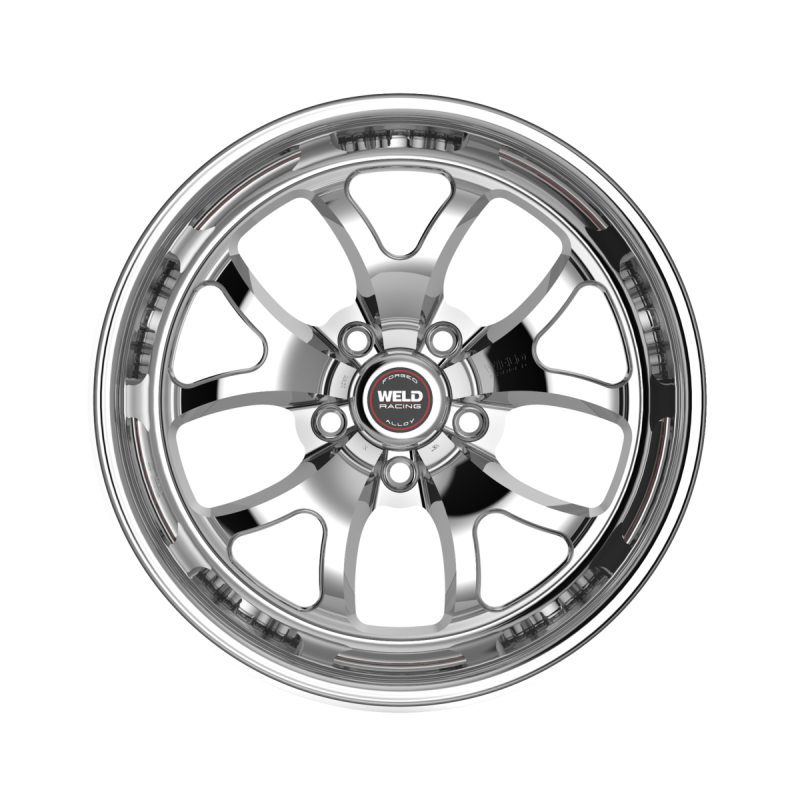 Weld S76 forged wheel with polished center, shell, and SBL MT finish, 17x8 inches, 5x120.65 bolt pattern, 4.5 inch backspacing