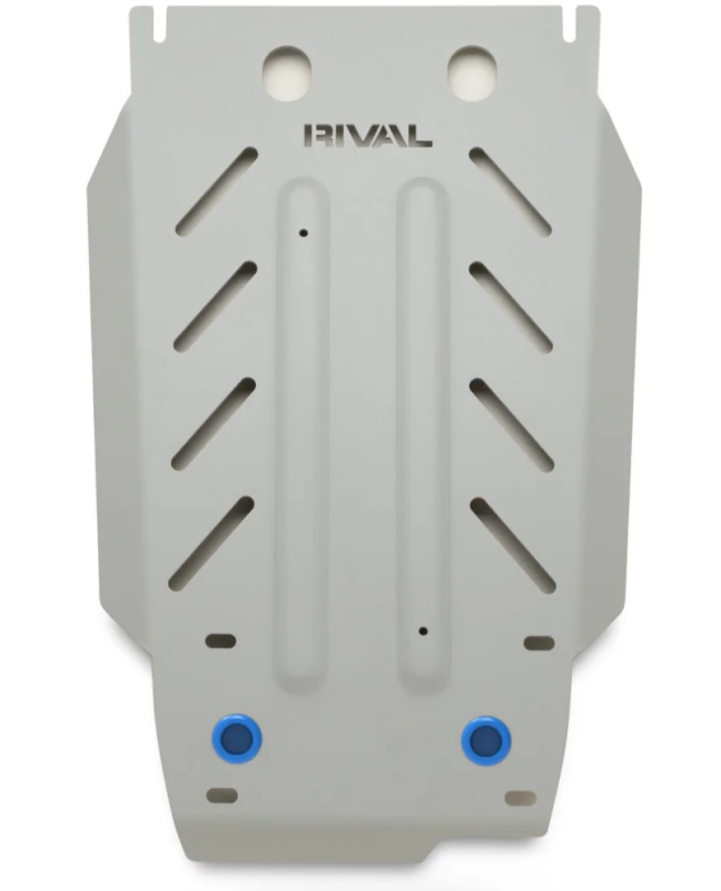 Rival 4x4 aluminum transmission skid plate for Toyota Land Cruiser 200 and Lexus LX570, mounted under vehicle for protection.