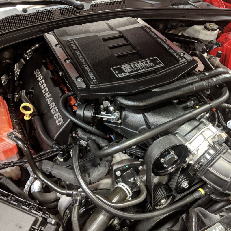 Edelbrock Supercharger Stage 1 Street Kit for 2016-2018 Chevrolet Camaro 6.2L LT1 manual engine, without tuner.