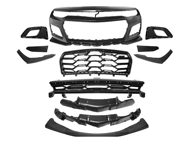 2016-2018 6th Gen Camaro - ZL1 1LE Replacement Front Bumper Cover Grille Lip Canard Pair For Camaro