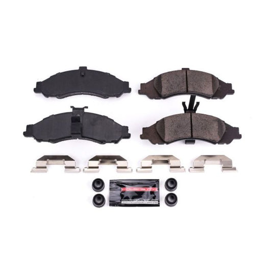 PowerStop Z23 Evolution brake pads for 2004 Pontiac GTO front performance brake system with hardware included.