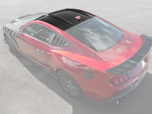 2015-Up Ford Mustang S550 & S650 Coupe | Factory Style Dry CARBON FIBER Tape-On Top Roof Panel Cover