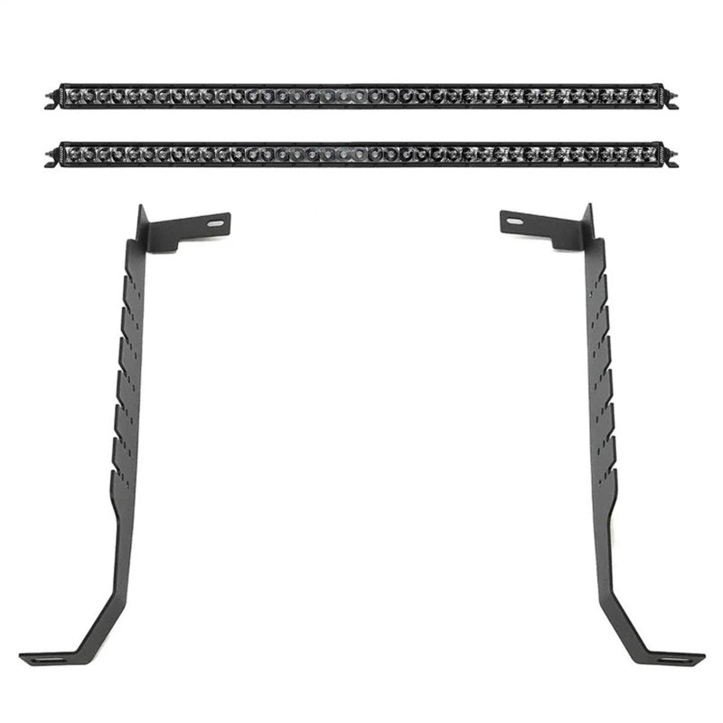 Rigid Industries GMC 2500/3500 HD grill midnight kit with rugged grille design for durable truck protection and style.