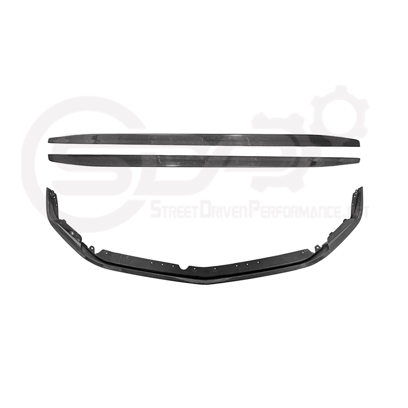 2020-PRESENT CADILLAC CT4-V BLACKWING SEDAN | CARBON FIBER FRONT LIP SPLITTER CANARDS WINGLETS & SIDE SKIRTS ROCKER PANELS GROUND EFFECTS