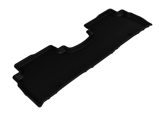 Black 3D MAXpider rubber floor mats for the second row of 2016-2020 Kia Sorento Kagu model, designed to protect vehicle flooring.