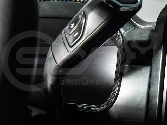 2021-UP FORD F-150 / F-150 LIGHTNING DRY CARBON FIBER DASHBOARD INSTRUMENT CLUSTER GAUGE PANEL TRIM OVERLAY