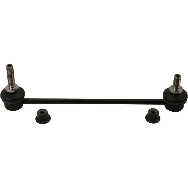 Moog Mini Cooper rear sway bar endlinks kit, black metal suspension components for improved stability.