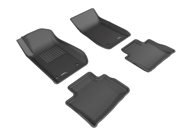 3D MAXpider black rubber floor mats for Chevrolet SS 2014-2017, full set with textured surface and custom fit
