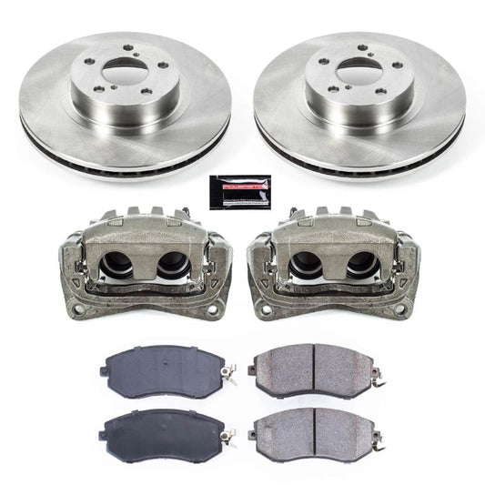 PowerStop OE front brake kit with calipers for 2013-2016 Subaru BRZ, includes brake rotors and calipers.