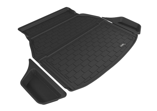 Black 3D MAXpider cargo liner for Acura TLX 2015-2020, durable rubber floor mat with textured surface.