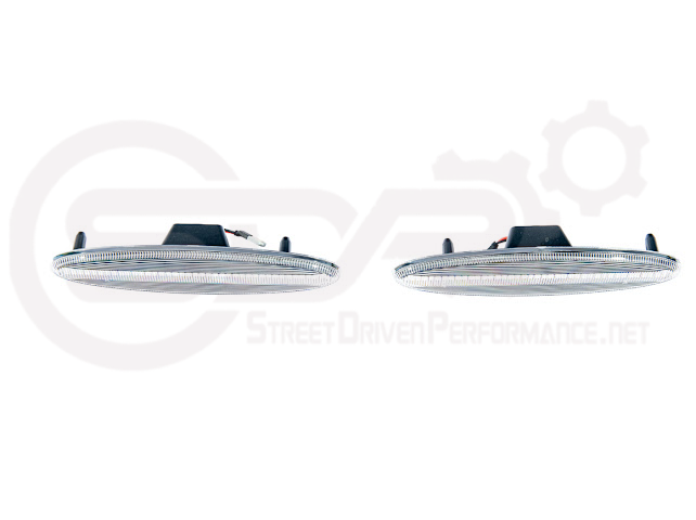 1997-2004 Chevrolet Corvette C5 | Rear Bumper Clear / Red / Black Lens Red LED Side Marker Lights Pair