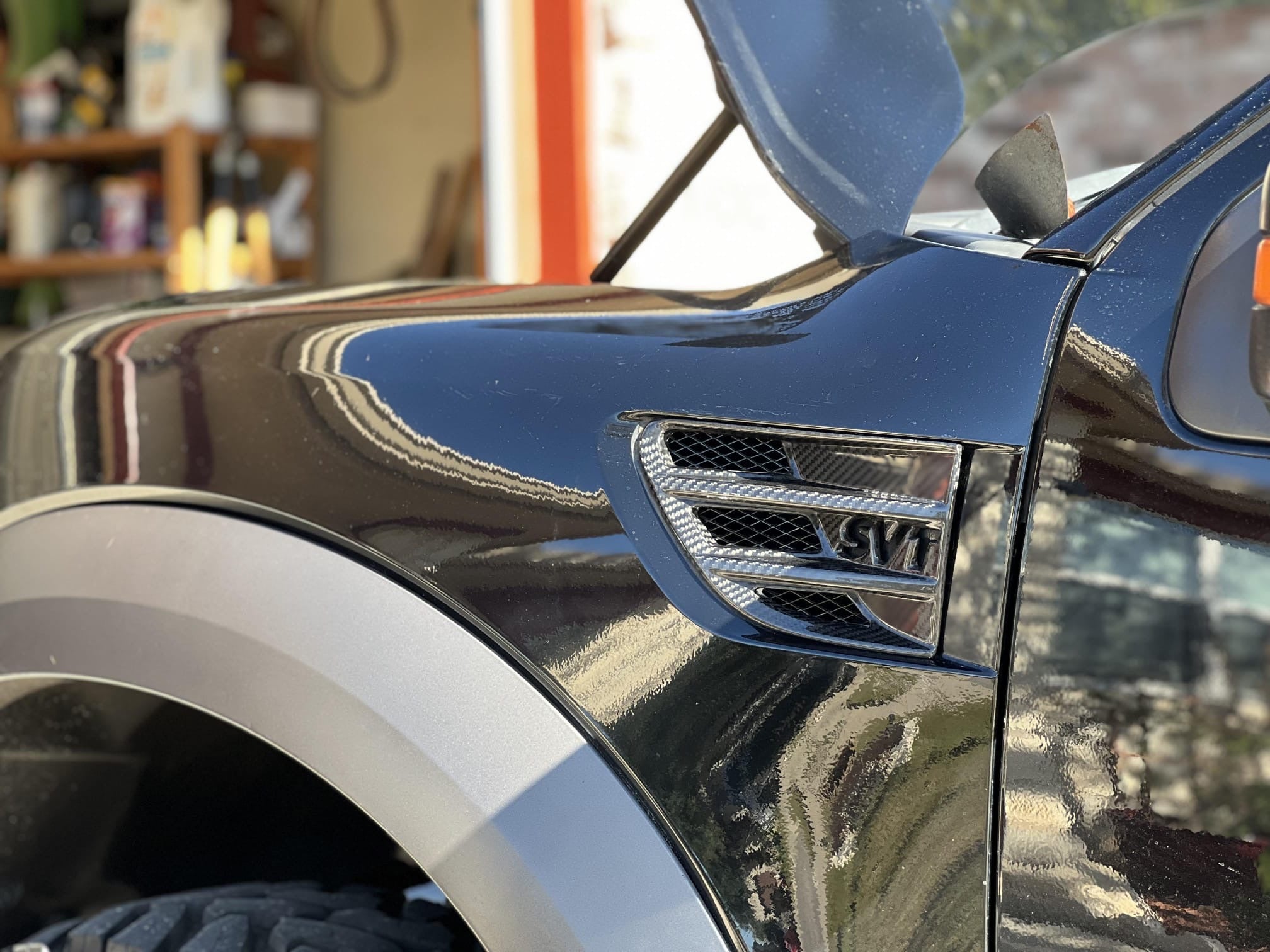 2009-2014 Ford F-150 Raptor SVT | SDP Package Carbon Fiber Side Fender Vents Trim Replacement (Pair)