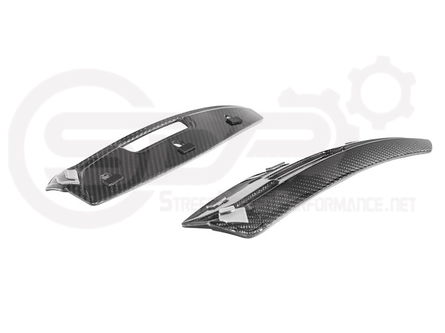 Cadillac CT5-V Blackwing factory OEM style carbon fiber front lip splitter and wheel arches, ground effects for sporty look.