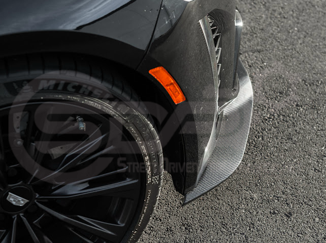 2022-2024 CADILLAC CT5-V BLACKWING SEDAN | FACTORY STYLE CARBON FIBER FRONT LIP SPLITTER GROUND EFFECTS
