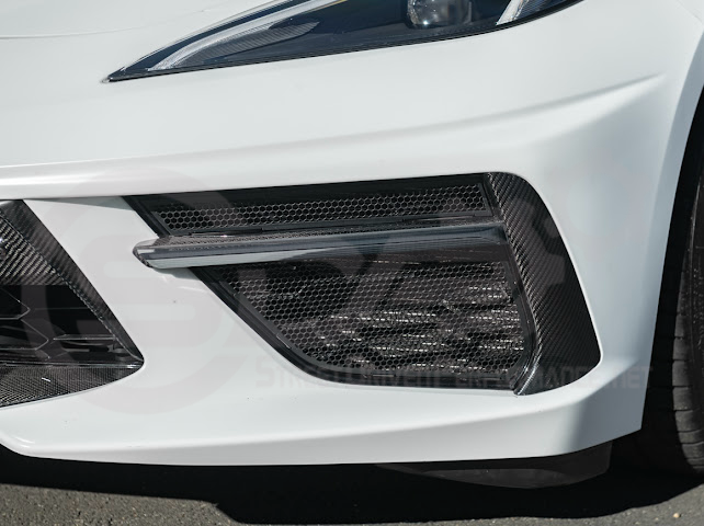 2020-UP CORVETTE C8 STINGRAY & Z51 | SEQUENTIAL FRONT GRILLE LED DRL LIGHT BAR BEZEL INSERTS PAIR