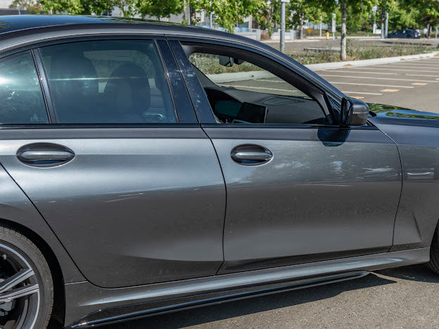 2019-Up BMW G20 3-Series | M-Sport Style GLOSSY BLACK Side Skirts Rocker Panel Ground Effects