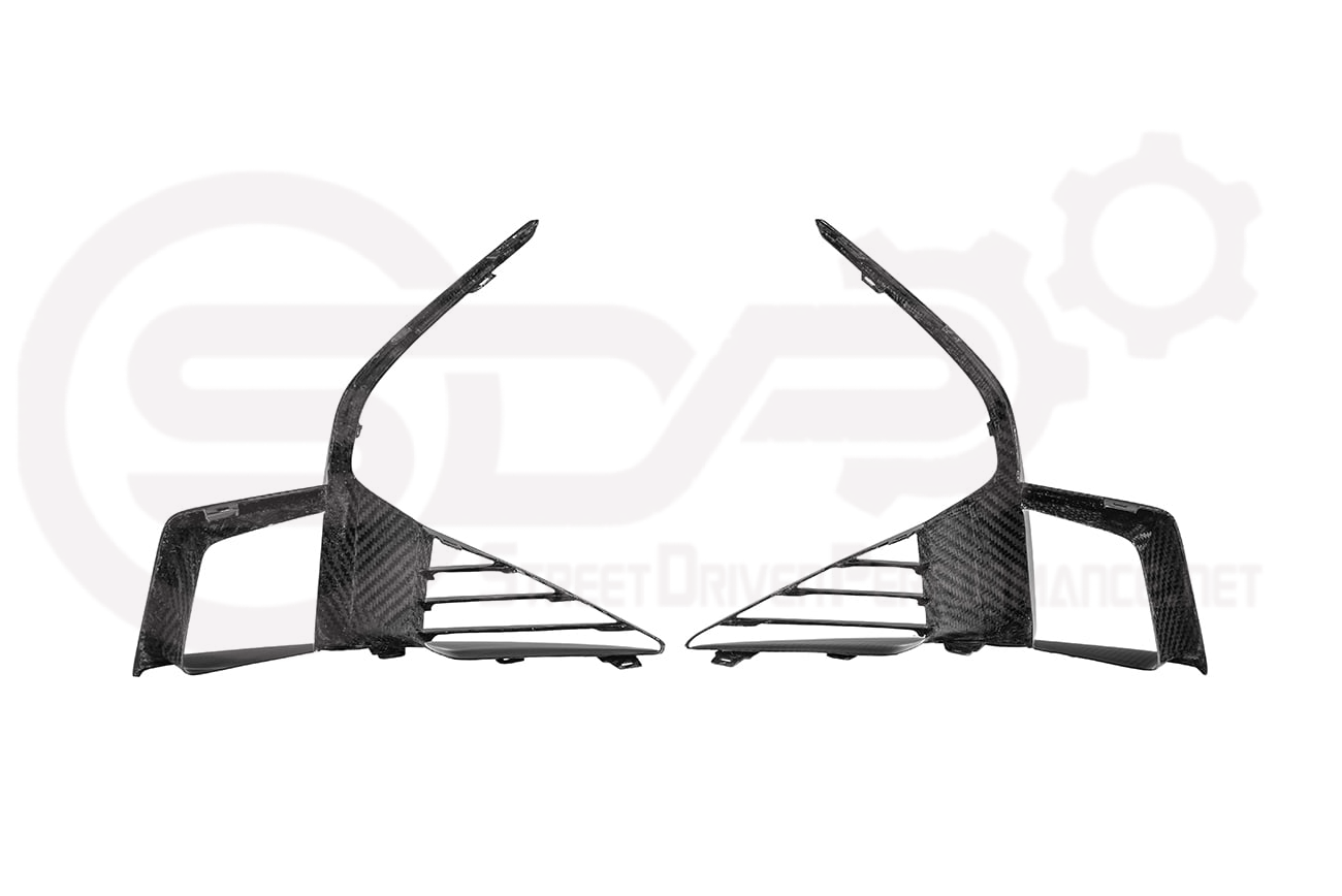 2025-Up Cadillac CT5-V Blackwing | CARBON FIBER Front Bumper Lower Side Air Ducts Inserts Replacements Pair