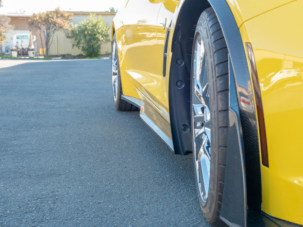 2014-2019 CORVETTE C7 GM ENHANCED TEXTURE FRONT SPLASH GUARDS/ MUD FLAPS PAIR