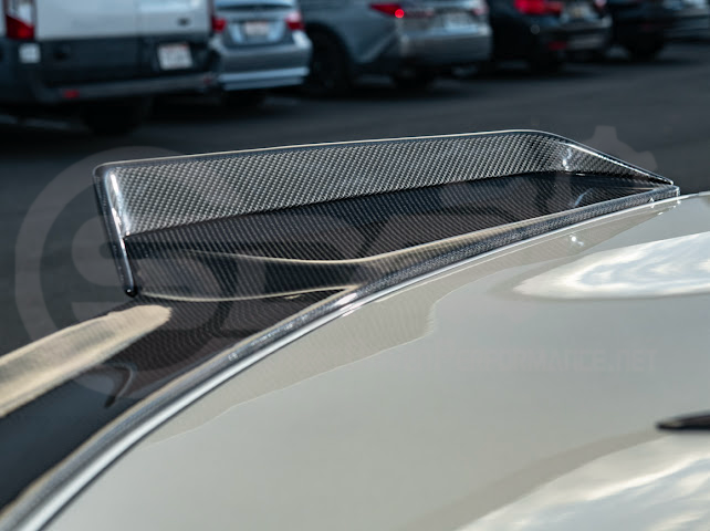 2023-Up CORVETTE C8 Z06 / E-RAY / ZR1 | CARBON FIBER 1.5 INCH EXTENDED REAR SPOILER WING WICKER BILL WINGLETS PAIR